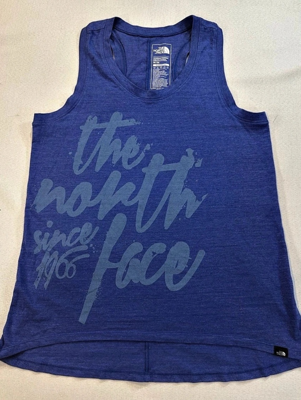 The North Face Women’s Blue Graphic Racerback Tank Top Medium